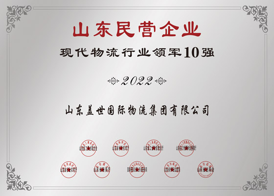 山东民营企业现代物盛行业领军10强